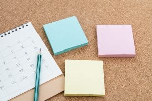 Sticky Notes og en kalender