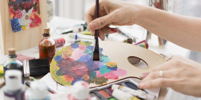 Painting and other forms of art are great hobbies for helping depression.